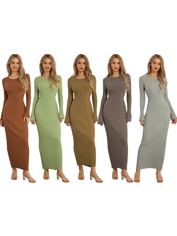 Knit Pleated Maxi Dress