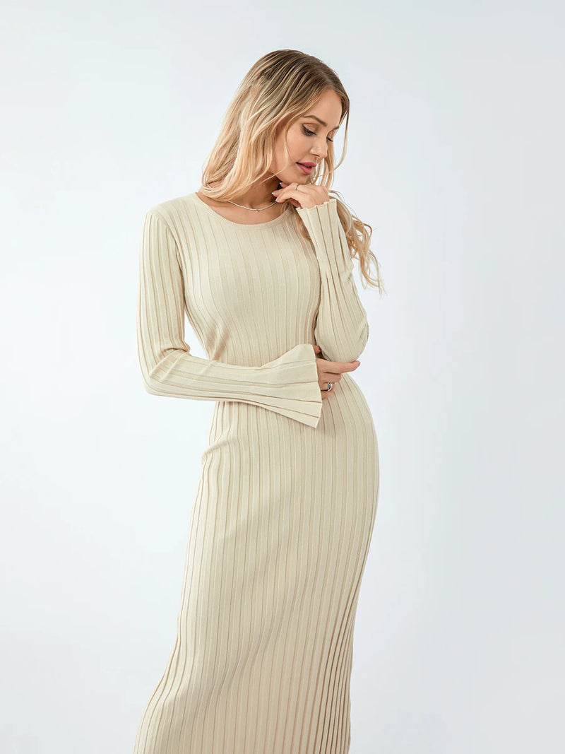 Knit Pleated Maxi Dress