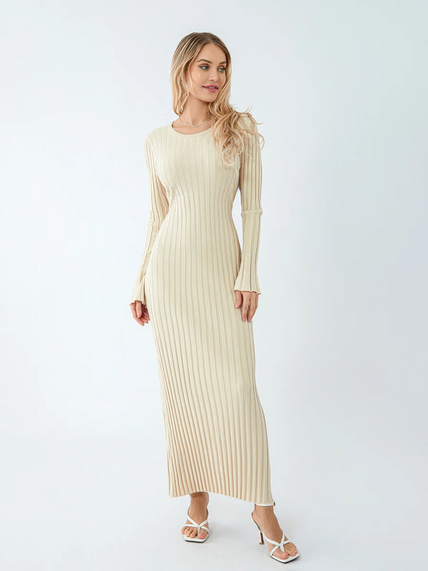 Knit Pleated Maxi Dress